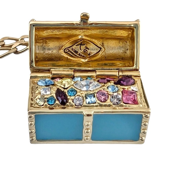 Disney Couture Kidada Jones Tinker Bell Treasure Box Necklace NWOT - Picture 5 of 9